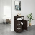 thumbnail image 3 of Topeakmart Wooden Floor Cabinet w/ Multi-Tiers & 3 Drawers, Espresso, 3 of 14