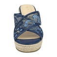 thumbnail image 5 of BLISSFUL STEP Women's Espadrille Platform Slide Wedge Sandals, 5 of 5