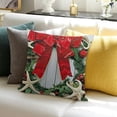 thumbnail image 3 of BANET Wood Christmas Wreath Throw Pillow Covers Welcome Ocean Conch Pillow Case Decor Sofa 22x22in, 3 of 5