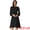 Black, variant on DARING DIVA Flowy Midi Lantern Fall Winter Dress XS Royal Blue