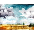 thumbnail image 2 of McCreery, Paul 32x25 Gold Ornate Wood Framed with Double Matting Museum Art Print Titled - Open Skies III, 2 of 4