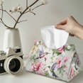 thumbnail image 2 of ZUXONGSY Hummingbird Flower Tissue Box Cover Rectangular PU Long Tissue Box Cover with Buckle Waterproof Tissue Cover Easy to Clean Napkin Tissue Dispenser Stylish Home Decor, 2 of 7