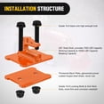 thumbnail image 4 of Nilight 2PCS Tractor Bucket Grab Hook 3/8'' Heavy Duty Drop Forged Steel Bolt On Zinc-Coated Cast Tow Max 15000 LBS Orange, 4 of 9