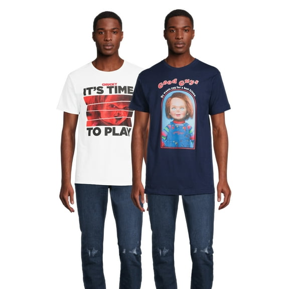 Chucky Men's & Big Men's Graphic Tee Shirts, 2-Pack, S-3XL