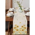 thumbnail image 3 of Blue Small Floral Print Table Flag Borderleaf Flower Table Runner Plant Home Kitchen Living Room Holiday Party Tables ration, 3 of 5