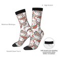 thumbnail image 2 of Yiaed Paisley Floral Print Great elasticity Crew Socks Sports socks for Men and Women, 2 of 5