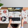 thumbnail image 4 of Long Mouse Pads for Desk,Pioneer Flower Floral Print Pattern Desk Mats on Top Of Desks, Desk Mouse Pad Extra Large with 3mm Non-Slip Base and Stitched Edge for Gaming,Office,Work,Home 47.3"x23.6", 4 of 6