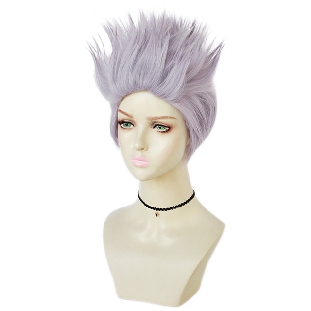 Peluca para cosplay Jujutsus Kaisen Gojo Satoru, pelo sintético