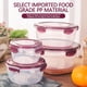 thumbnail image 5 of Juego de 4 recipientes herméticos para almacenar alimentos en el refrigerador con tapas para conservar productos frescos y verduras, loncheras bento a prueba de fugas para preparar comidas y, 5 of 6