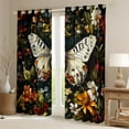 thumbnail image 2 of jejeloiu Gothic Moth Blackout Curtains,Colorful Flower Curtains Pack of 2 (38x45 Each),Rustic Floral Window Curtains For Girls,Microfiber Bedroom Decor, 2 of 6