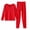 Red, variant on Uaswgudfs V-Neck Zip-Up Women's Pajama Set with Ankle Pants - Lace Trim & Regular Fit Sleepwear