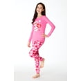 thumbnail image 3 of Beezizac Girls Snug Fit Cotton Pajamas Valentine's Day Heart Love Kiss PJ Set Kid Size 8, 3 of 12