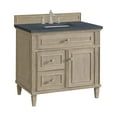 thumbnail image 2 of James Martin Vanities 424-V36-BW-3CSP Lorelai 36" Single Basin Wood Vanity Set - White, 2 of 7