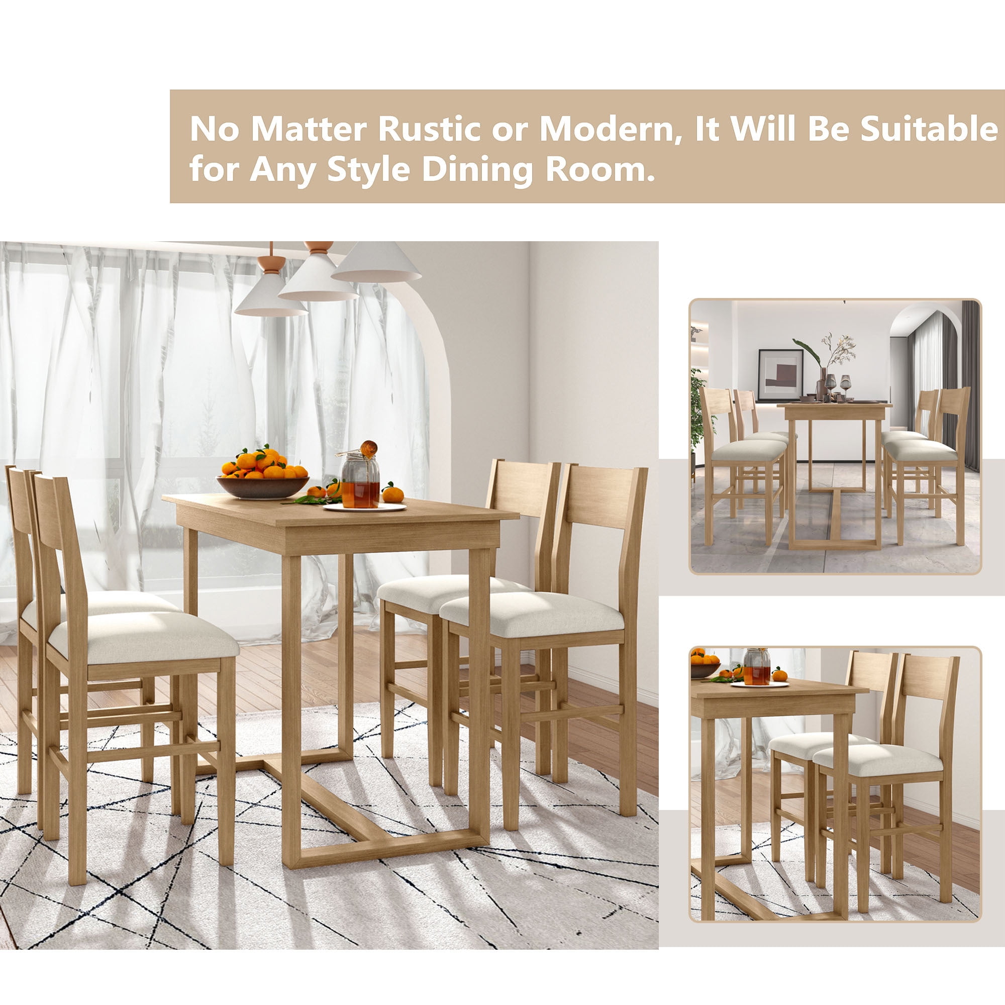 配送不可】DOERI COUNTER TABLE(oak) & CHAIR