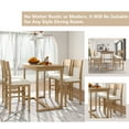 thumbnail image 2 of Euroco 5-Piece Solid Wood Counter Height Dining Table Set for 4, 47.2" Kitchen Set with 1 Rectangular Table and 4 Fabric Chairs,Rectangle Dining RoomSet for 4, 2 of 7