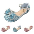 thumbnail image 4 of Big Girls Shoes Bow Knot 𝐃iamond Shiny Sandals Shoes High Heels Show Shoes Toddler Winter Shoes Toddler Princess Shoes Open Toe Sandals, 4 of 9