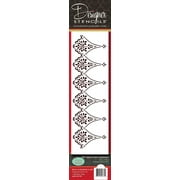 Designer Stencils C761 Alencon Lace Cake Stencil Companion, Beige/semi-transparent, 3.85 X 10