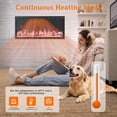 thumbnail image 4 of Kincubow 42" Electric Fireplace Wall Mounted Fireplace Heater with Remote Control Timer Touch Control 12 Flame Colors 750/1500W, 4 of 7