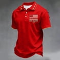 thumbnail image 2 of Dwelliawo Men's 250th Anniversary National Flag Print Polo Shirt 250 Anniversary Usa Patriotic Polo Short Sleeve Shirt We the People Freedom Shirts Patriotic Top M Red 2XL, 2 of 5