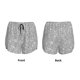thumbnail image 3 of Balery GlitterSilver Pantalones cortos deportivos para mujer con forro y dos bolsillos, elásticos, para entrenamiento, gimnasio, yoga-Small, 3 of 7