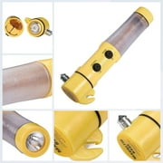 HNF Shop Safety Emergency Escape Tool, Seat Belt Cutter Window Breaker Hammer LED Flash Light Yellow