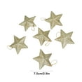 thumbnail image 3 of Set of 6 Glitter 3D Star Ornaments, Plastic Pentagram Hanging Decorations for Christmas Tree, Holiday Gifts & Party Décor in Red, Silver & Gold, 3 of 5
