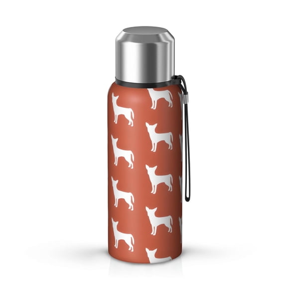 20 Oz Repeat Chihuahua Coffee Tumbler Double Wall Insulated Stainless Steel Water Bottle | Metal Reusable Thermoses Flask with Cup Cap | Leak & Sweat Proof with Anti-Dust Lid