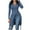 Blue, variant on Fashion 2023 Lindreshi Long Sleeve Dress for Women Button Down Solid Women's Long Sleeved Solid Color Slim Fitting Threaded Button High Split Mid Calf Dress