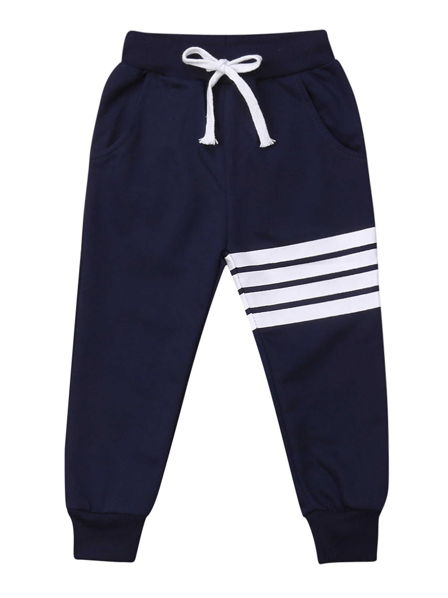 girls navy blue jogging bottoms