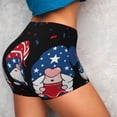 thumbnail image 2 of KLL Gnome Independence Day Pattern Workout Shorts for Women Scrunch Short Gym Yoga Running Sport Active Exercise Fitness Shorts, 2 of 5