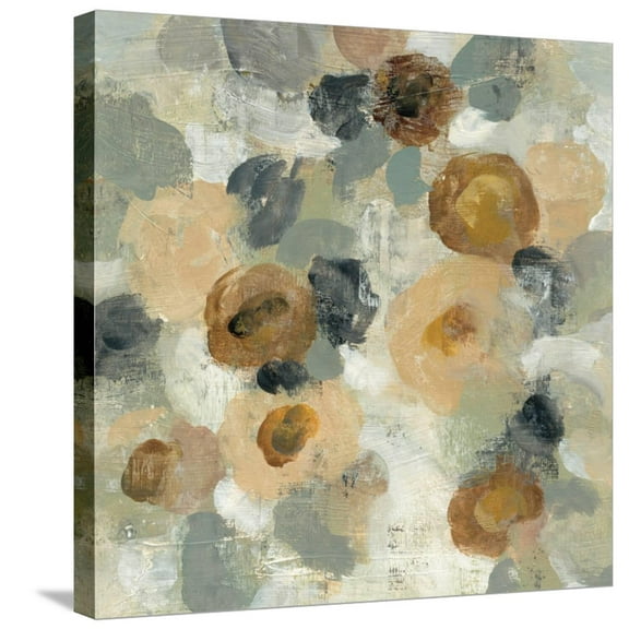 Art.com Neutral Floral Beige III Stretched Canvas Print Wall Art by Silvia Vassileva, 24" x 24"