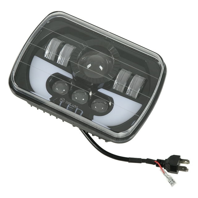 Faro LED Cuadrado, Faro Rectangular Para Motocicleta, Alto Brillo, Haz Alto Y Bajo, Multifunción Para Coche ANGGREK Rectangular LED Headlight