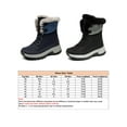 thumbnail image 2 of Rotosw Men Warm Shoes Mid Calf Snow Boots Faux Fur Winter Boot Cold Weather Plush Lined Hiking Work Lightweight Blue 9, 2 of 9