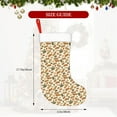 thumbnail image 4 of Daiia Set With Peanut Print Christmas Stocking，18"Large Knitted Xmas Stocking for Kids, Family Stocking for Fireplace Christmas Holiday Party Decoration, 4 of 7