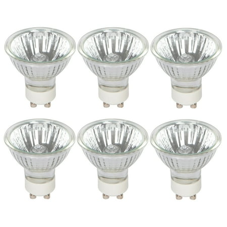 Post Reflector - Simba Lighting® Halogen GU10 120V 50W Bulbs MR16 Reflector with Cover Glass 6-Pack