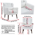 thumbnail image 2 of Mid-Century Modern Armchair - Plush Teddy Loop Cloth, Snow White (Living Room/Bedroom), 2 of 5