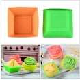 thumbnail image 5 of 18 Pack Silicone Cupcake Baking Cups Reusable Food-Grade BPA Free Non-Stick Muffin Liners Molds Sets, 3 Shapes Round Rectangle, 5 of 7