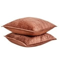 thumbnail image 5 of Pemberly Row 26x26" Velvet and Solid Cotton Euro Sham in Terracotta Orange, 5 of 6