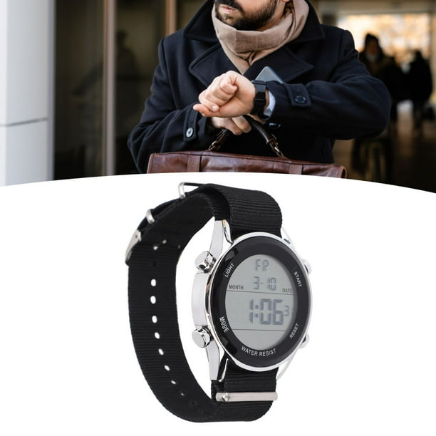 Military Watches for Men Dual Time Zone Mens Digital Watch for Military Green Black