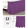 thumbnail image 3 of Grunge Street Style Painting Brush Print Ombre Design Illustration,Bed Skirt Cal King Size,Wrap Around Bed Skirting with Elastic Strap,Dust Ruffled Pleated Bedskirts 18 Inch Drop for Bedroom Beds, 3 of 9