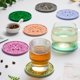 thumbnail image 5 of Inteprter Posavasos de silicona para botella, mantel individual lavable para taza, soporte para almohadilla, encimera reutilizable para cocina y Mostrada Verde Inteprter HA062945-01, 5 of 6