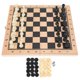 thumbnail image 1 of Tablero de ajedrez interactivo portátil plegable 3 en 1 de madera, damas, backgammon, juguete M 29 x 29 cm/11,4 x 11,4 pulgadas, 1 of 15