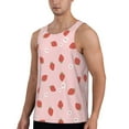 thumbnail image 2 of Xecao Hand Drawn Strawberry Men's Tank Top Workout Quick Dry Sleeveless Gym Jogging Muscle Shirts Summer Swim Beach Tops, 2 of 9