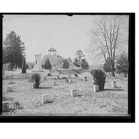 Historic Print, Indian mound, National Military Cemetery, Vicksburg, Miss., 16" x 20"
