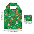 thumbnail image 3 of WIRESTER Grocery Bag Heavy Duty Reusable Foldable Groceries Tote Bag Portable And Folding Shopping Bag - Feliz Navidad Orange Tabby Cat Funny Playful Postures, 3 of 5