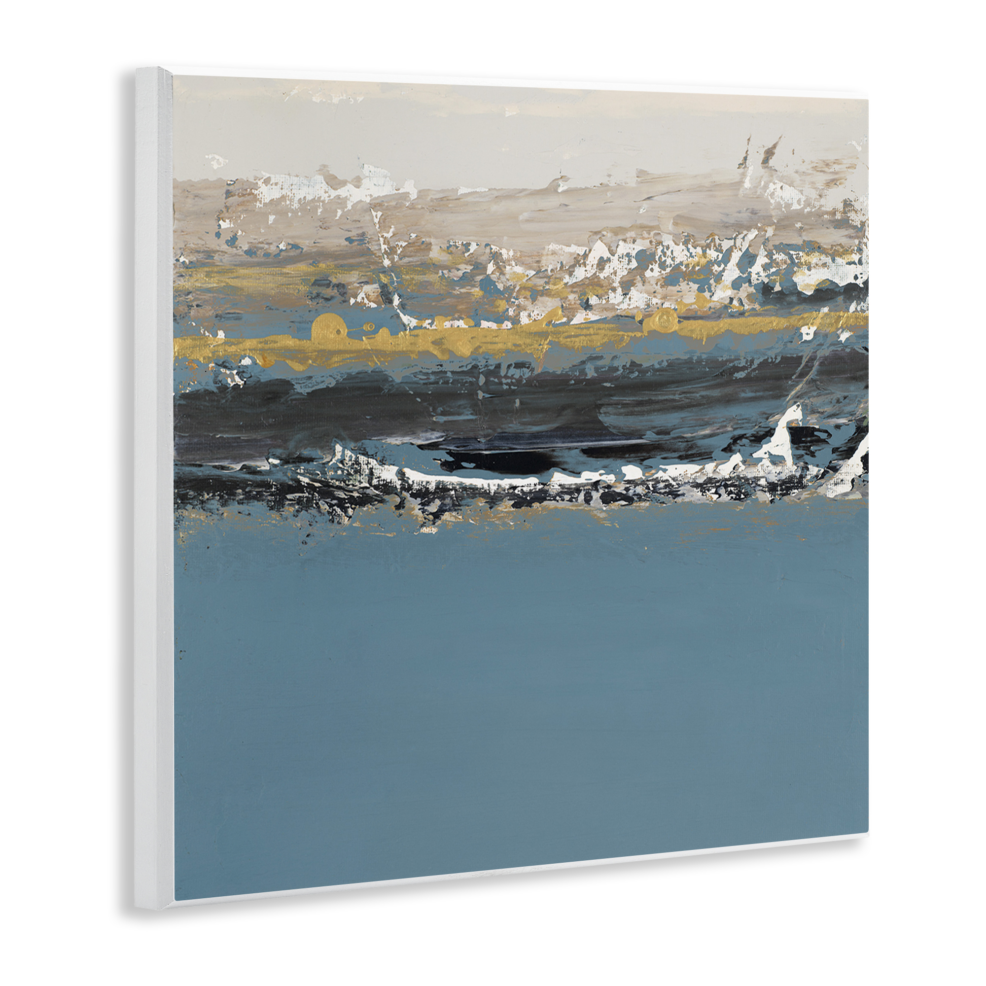 Stupell Industries Paint Streaked Abstraction Abstract Painting Unframed Art Print Wall Art, 12 x 12