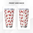 thumbnail image 3 of Susaid Hand Drawn Watermelon Print 20oz Car Cup,Insulated Coffee Cup Fully Spill Proof Travel Coffee Mug, Stainless Steel Tumbler for Work Home Outdoor Car-Straw Three-piece Set, 3 of 8