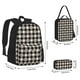 thumbnail image 2 of Balery Black Plaid Heart Mochila Escolar 3 en 1 para Niños - Mochila Resistente con Lonchera Térmica y Estuche - Mochila Escolar para Niños y Niñas, 2 of 7