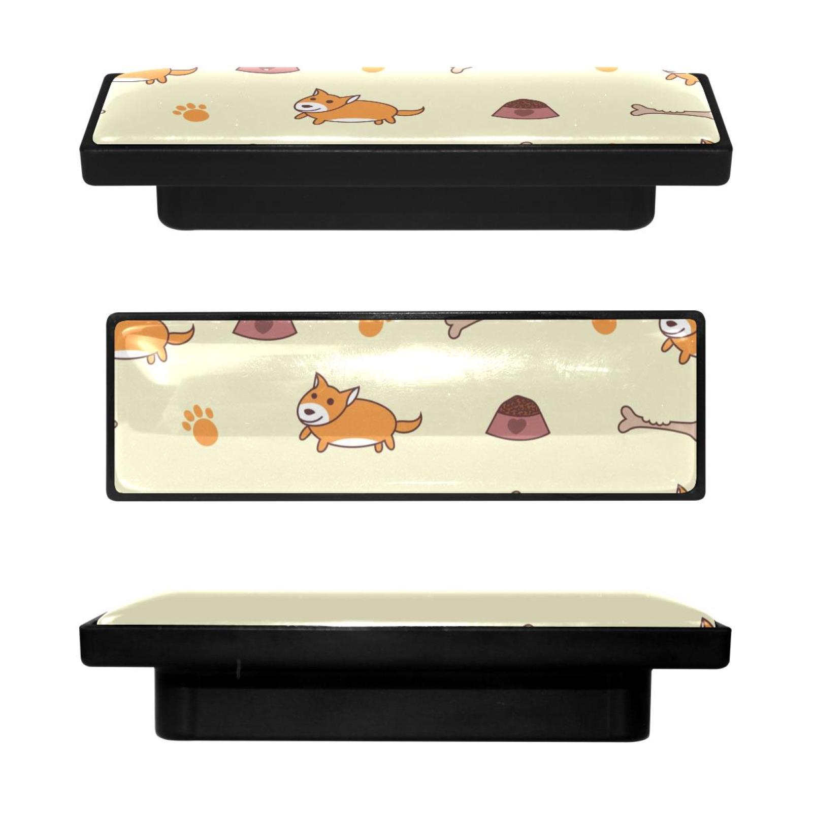 Ownta Cute Welsh Dogs Paw Bone Pattern 4 Packs Handles