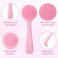 thumbnail image 5 of Facial Brush,Silicone Face Scrubber Face Exfoliator Brush Face Lifting Brush for Deep Cleaning Pore Massaging Blackhead Removing Handheld Gentle Clean Girl Tool,1Pcs(Pink), 5 of 6